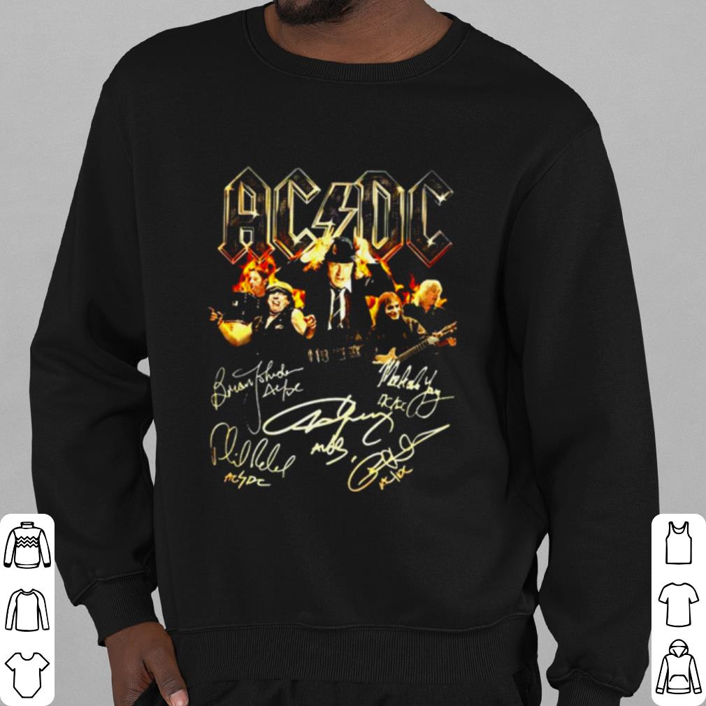 Top Signature Acdc Members shirt