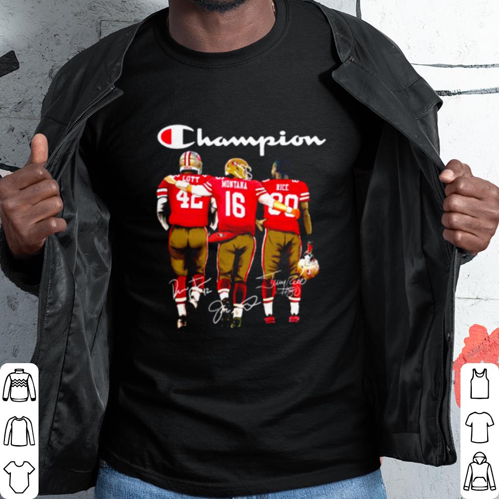 Top Champion Lott Montana Rice Signature 49ers Football shirt 6