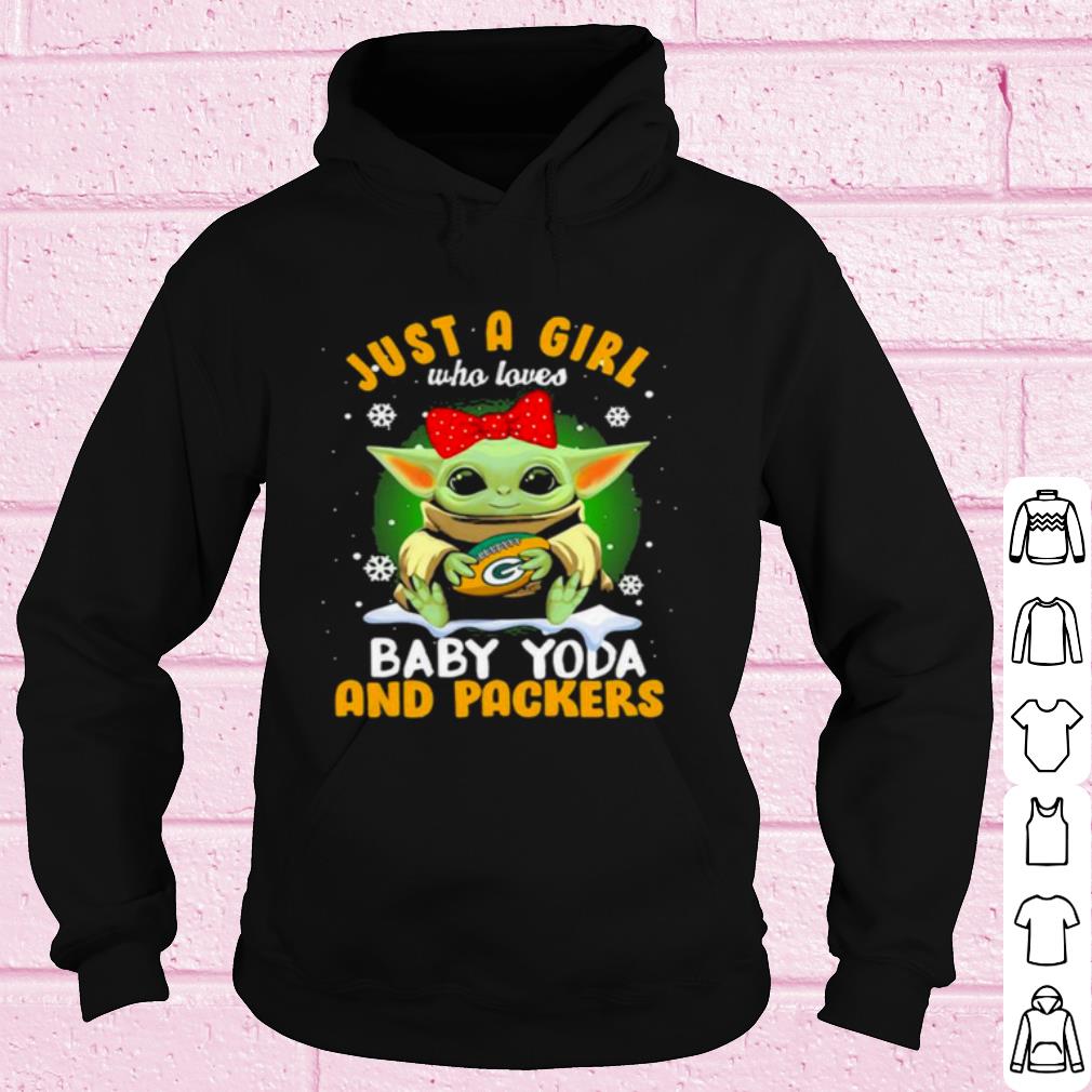 Pretty Just A Girl Who Love Baby Yoda And Packers shirt