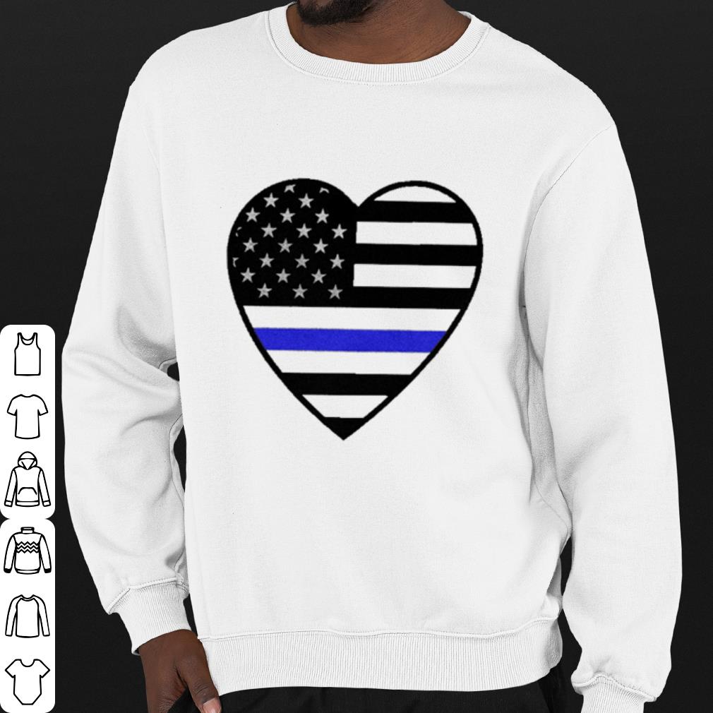 Top Heart Thin Blue Line shirt
