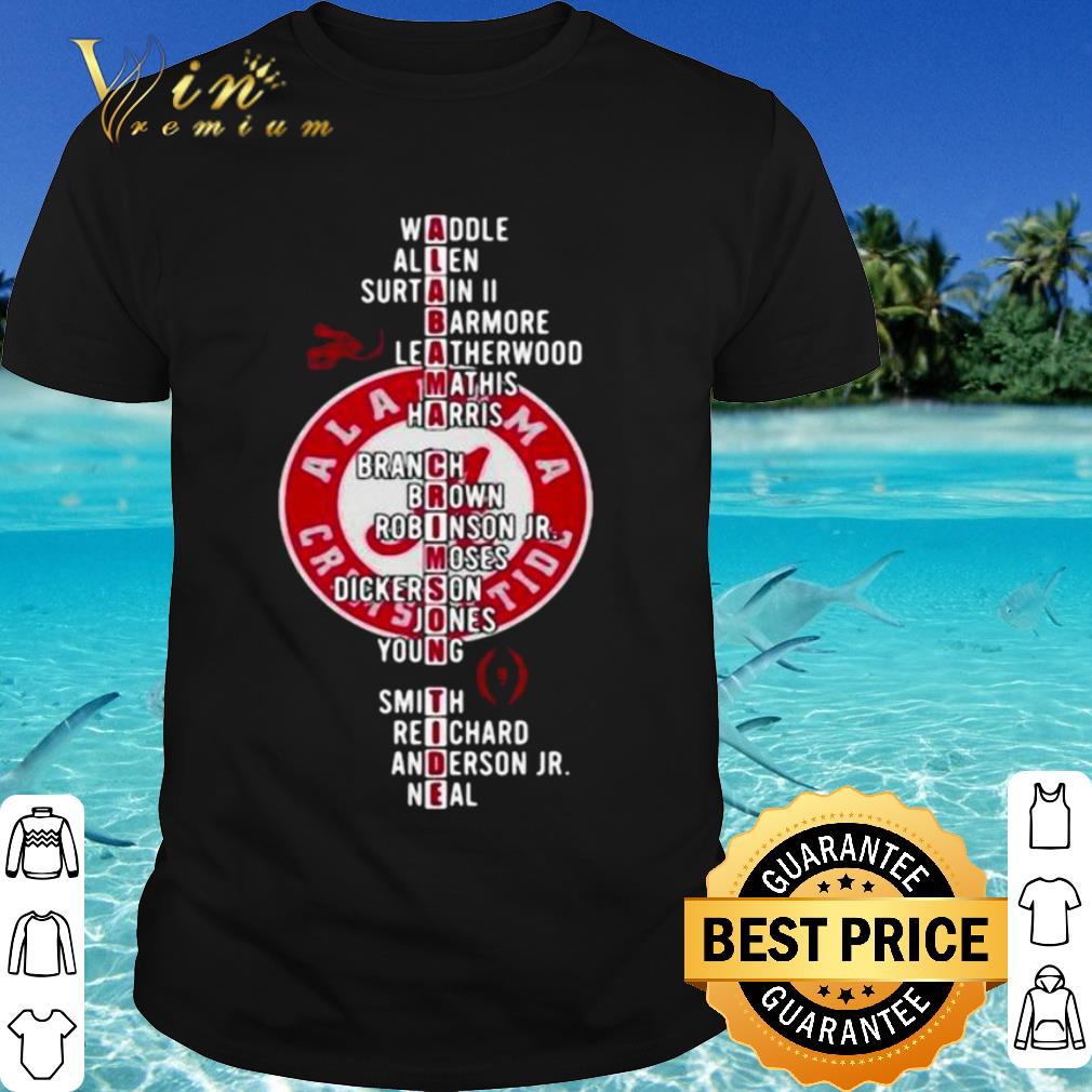 Top Alabama Crimson Tide Player Team Name shirt 6