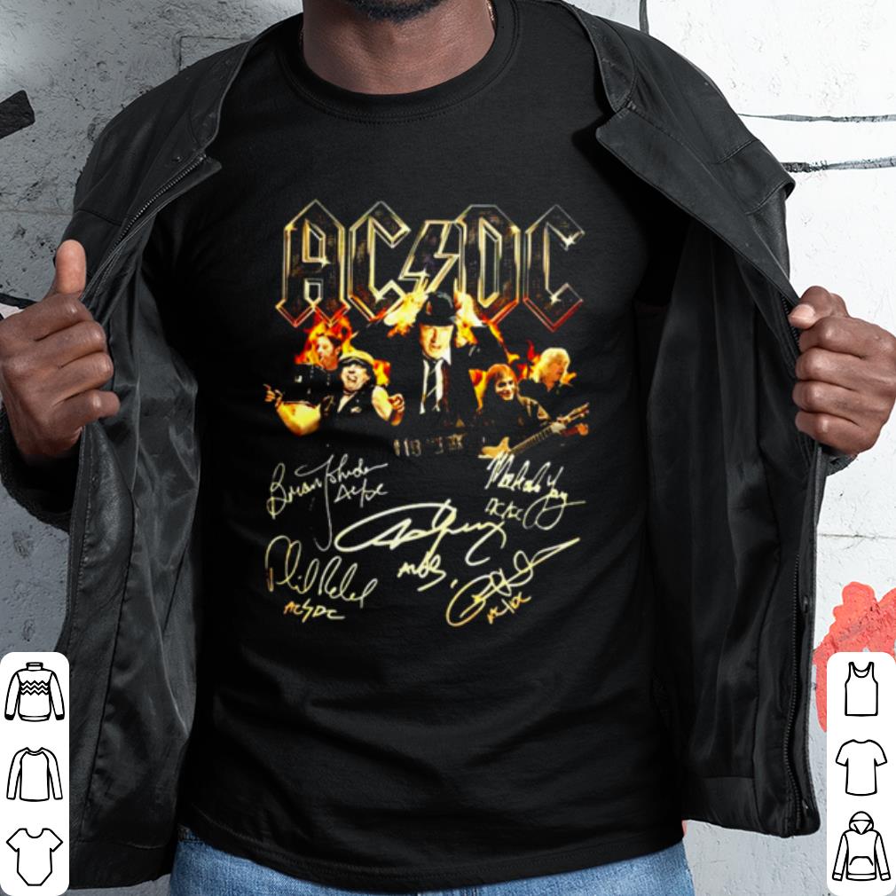 Top Signature Acdc Members shirt 7