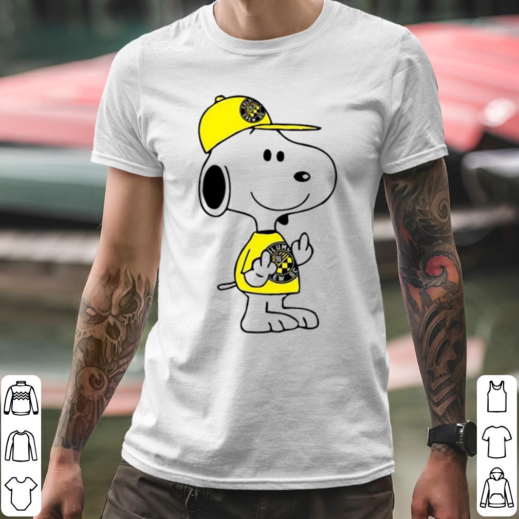 Original Snoopy Columbus Crew SC MLS Double Middle Fingers Fck You shirt