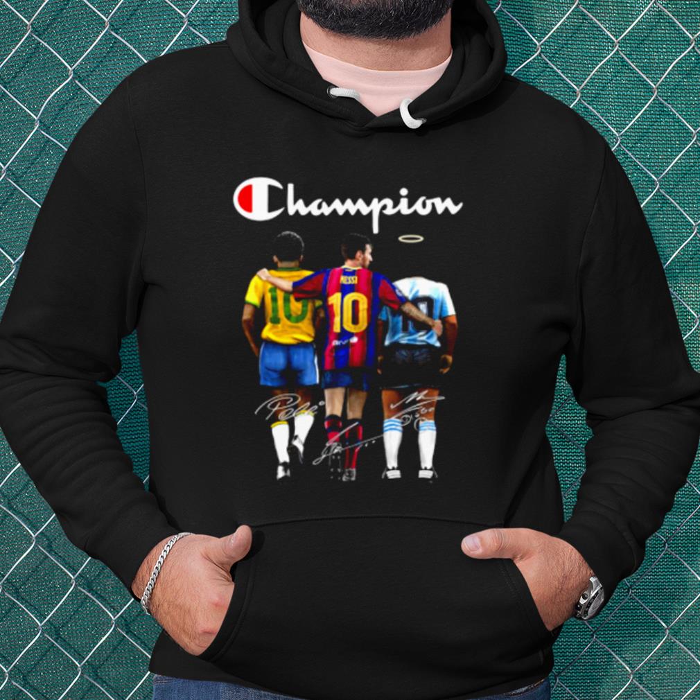 Cool Champion Pele Messi Maradona Signature shirt