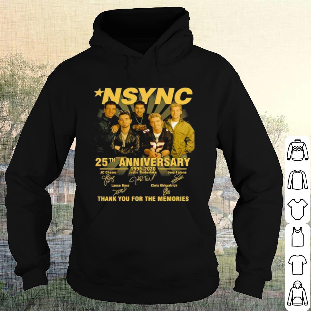Original Nsync 25th Anniversary 1995 2020 Thank You For The Memories Signature shirt