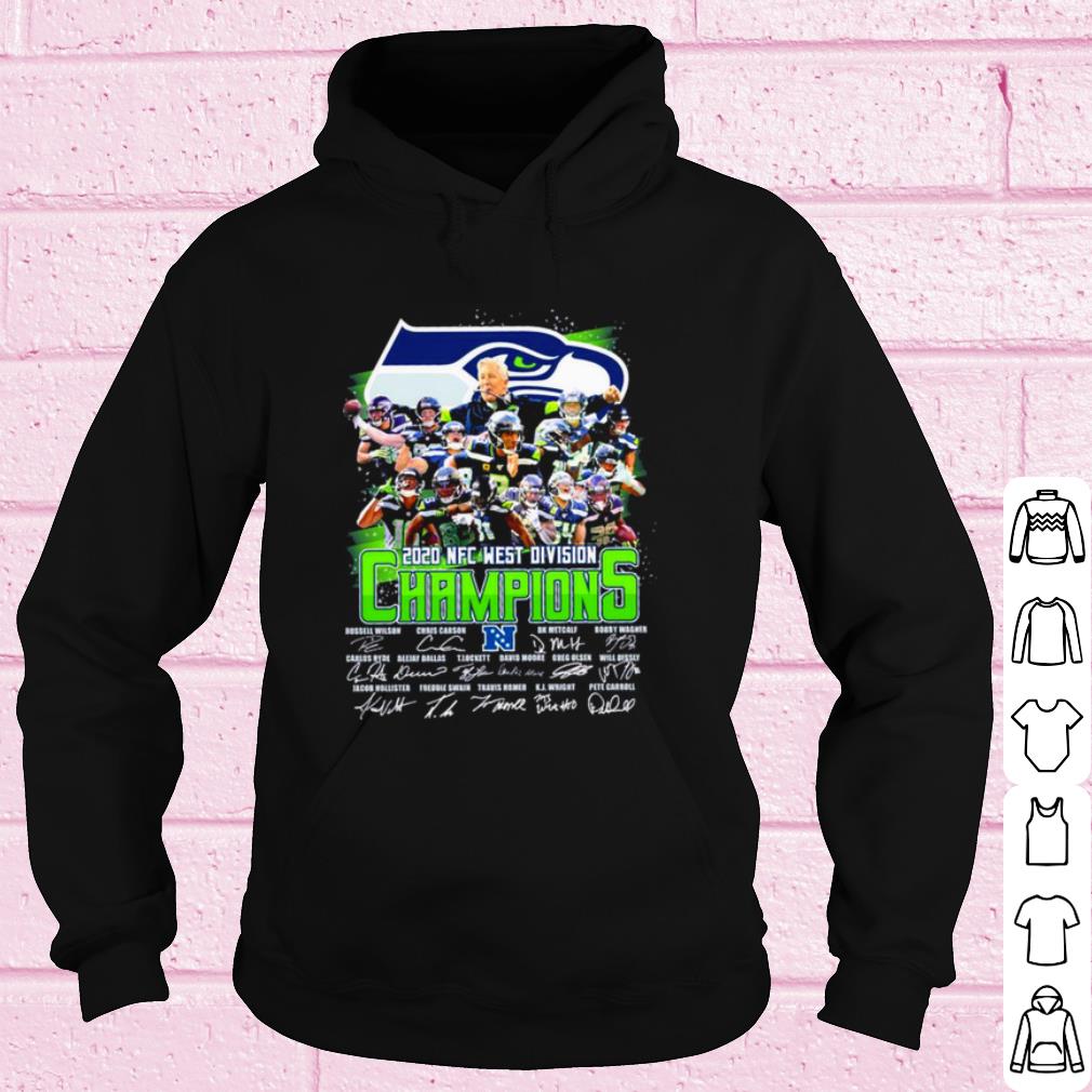 Seattle Seahawks 2020 Nfc West Division Champions Signatures shirt
