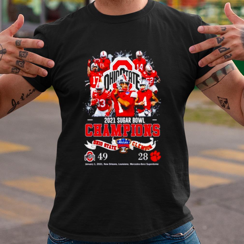 Top Ohio State 2021 Sugar Bowl Champions Ohio State 49 Clemson 28 shirt 7