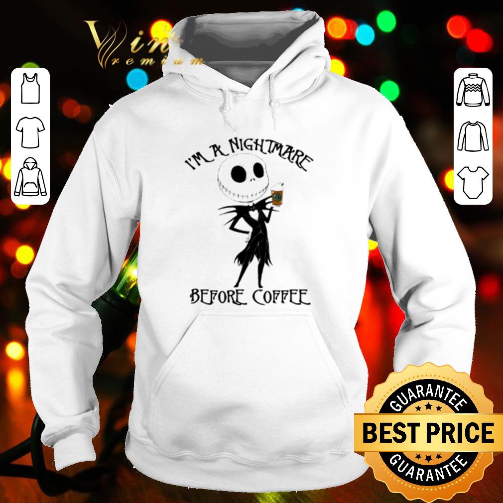 Top Jack Skellington I'm A Nightmare Before Coffee shirt