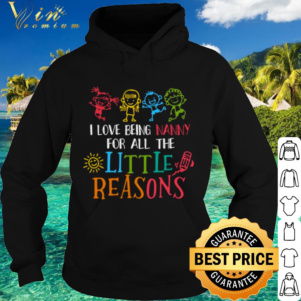 Cool I Love Being Nanny For All The Little Reasons shirt