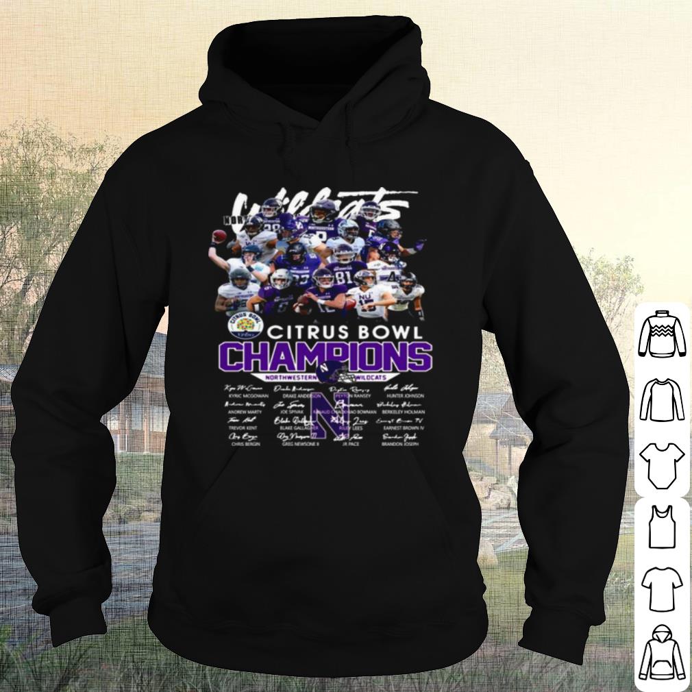 Original Citrus Bowl Champions Northwestern Wildcats Signatures shirt