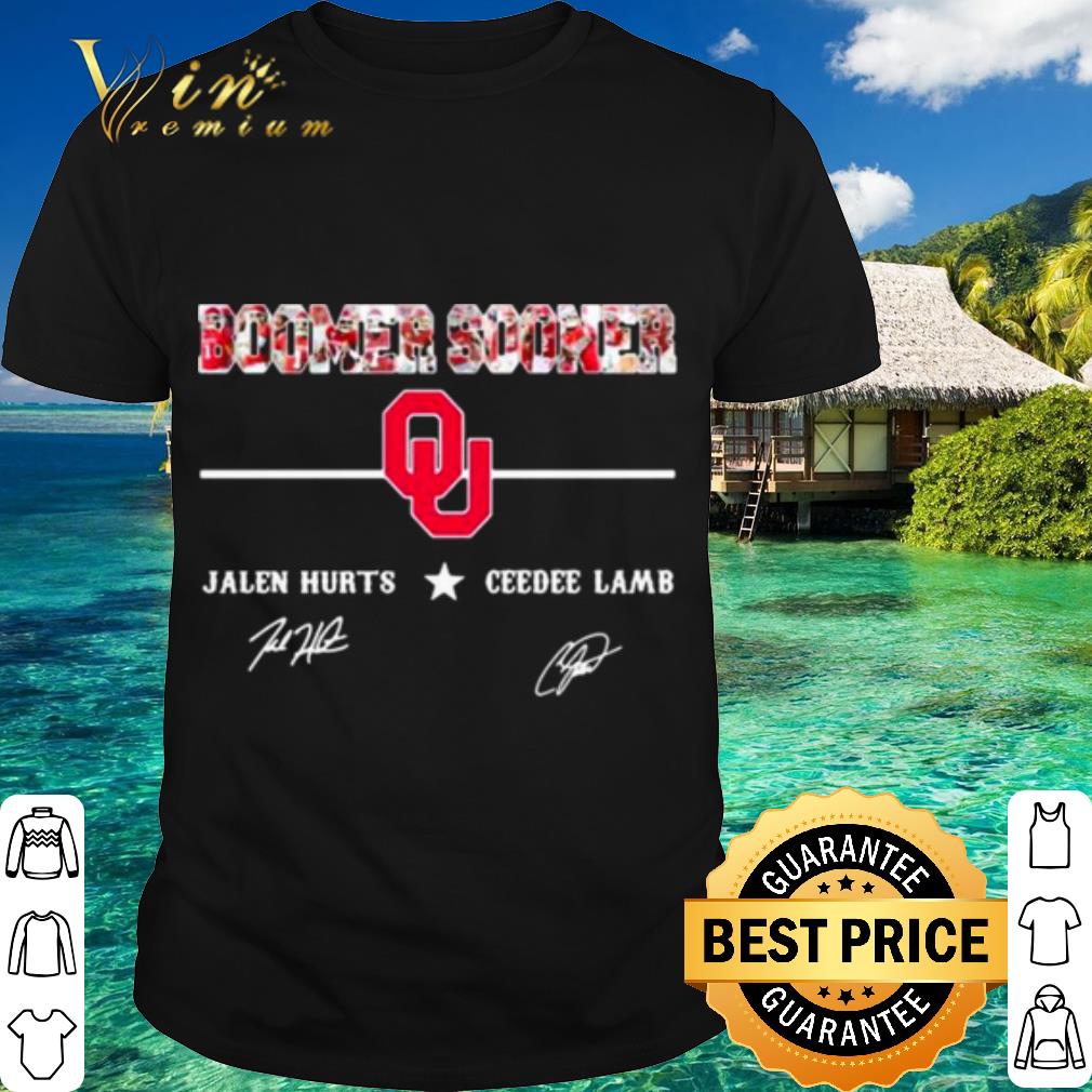 Pretty Boomner Sooner Jalen Hurt And Ceedee Lamb Signature shirt 6