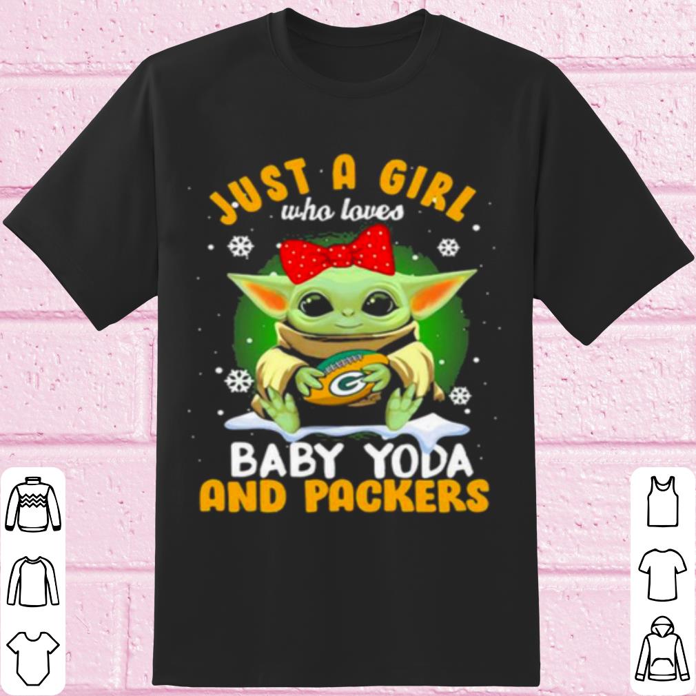 Pretty Just A Girl Who Love Baby Yoda And Packers shirt 7