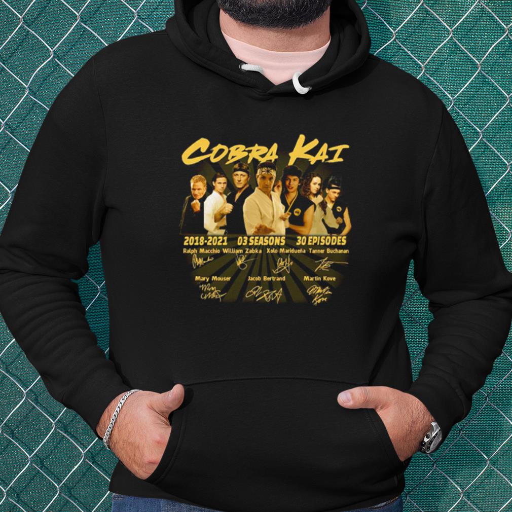 Top Cobra Kai 2018 2021 3 Seasons 30 Episodes Signature shirt