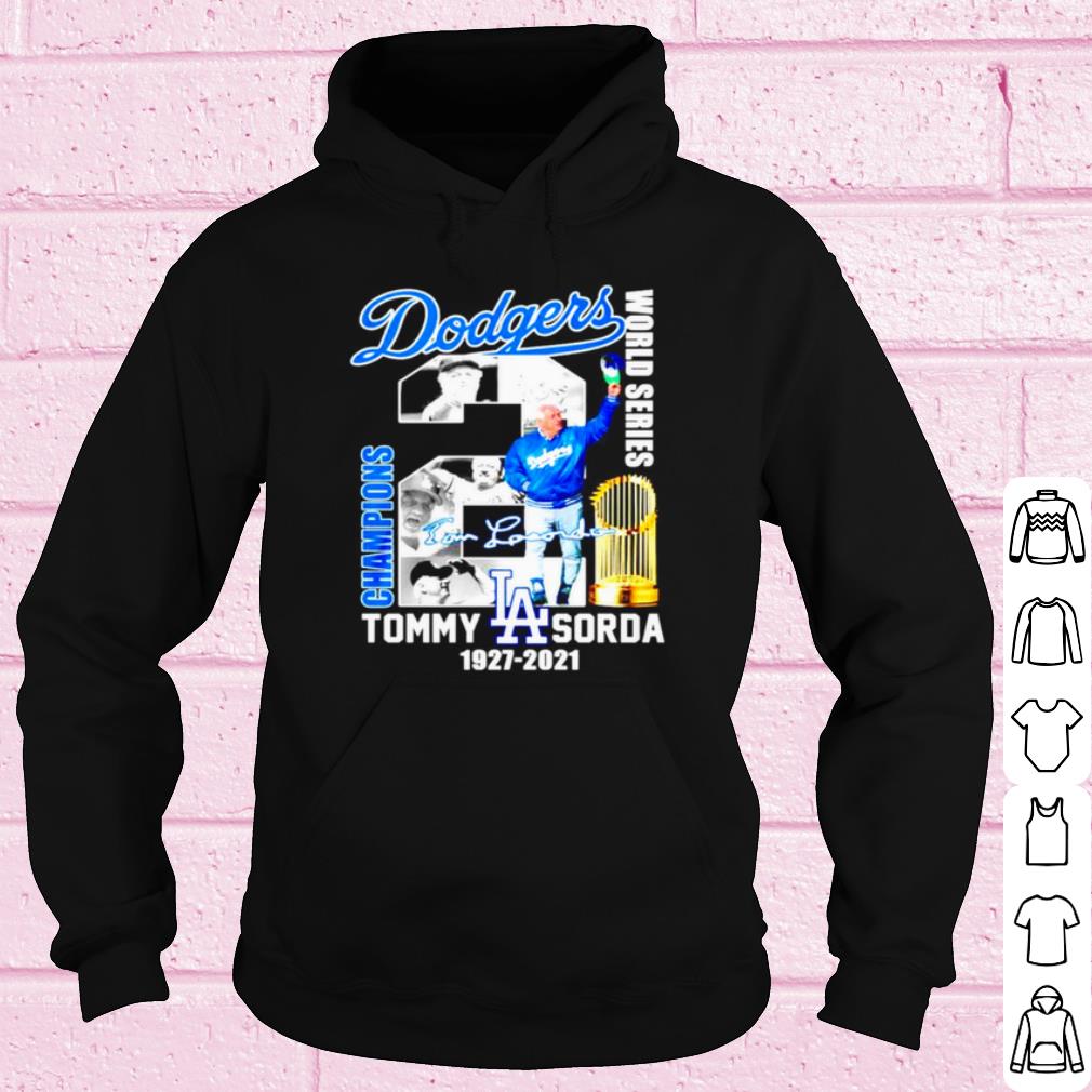 Pretty Los Angeles Dodgers World Series Champions Tommy Lasorda Signature shirt