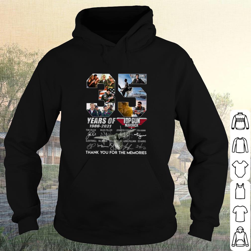 Original 35 Years of 1986 2021 Top gun Maverick Thank you the memories Signature shirt