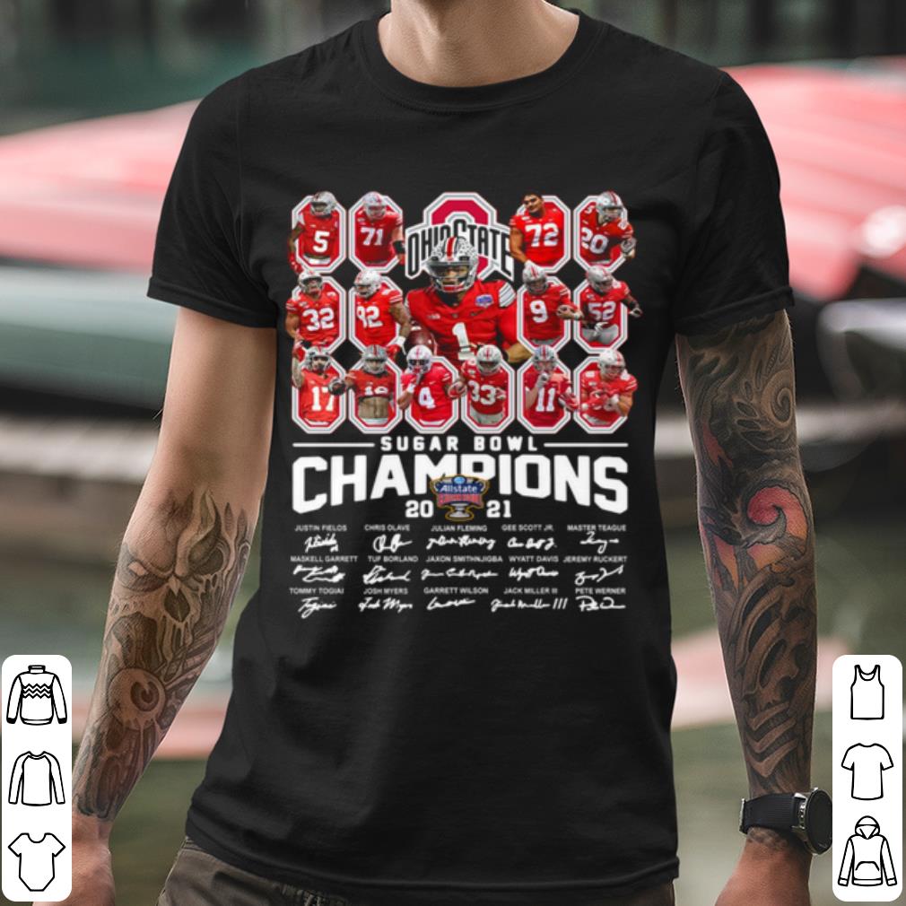 Original Ohio State Sugar Bowl Champions 2021 Signatures shirt
