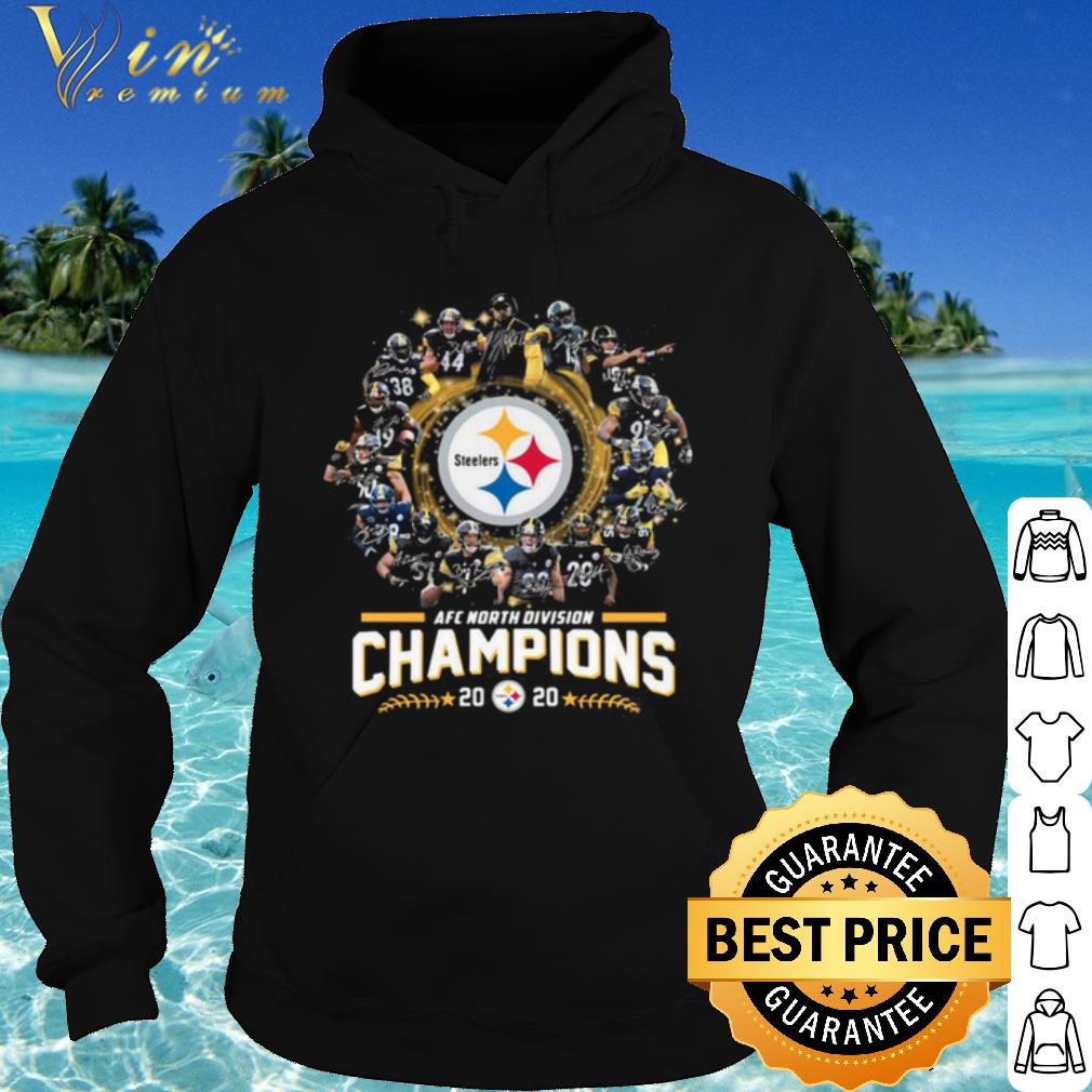 Top AFC north division Champions 2020 Pittsburgh Steelers signatures shirt