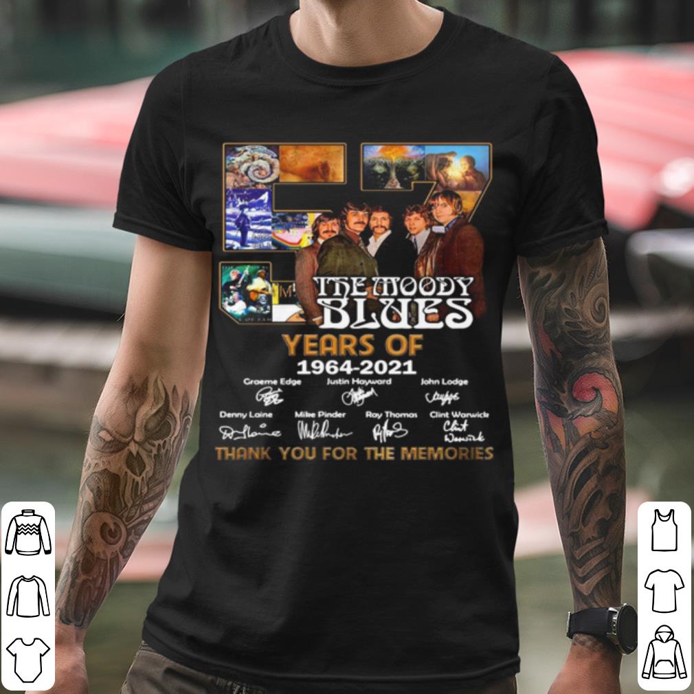 Cool 57 The Moody Blues Years Of 1946 2021 Thank The Memories Signatures shirt