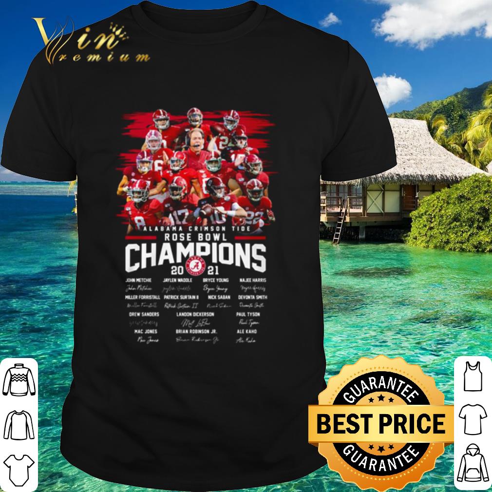 Pretty Alabama Crimson Tide Rose Bowl Game Champions Member Signature shirt 6