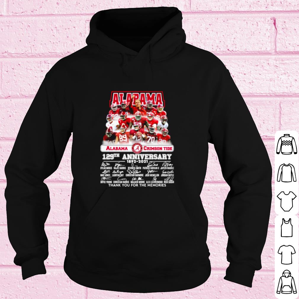 Pretty Alabama Crimson Tide 129th Anniversary Thank You For The Memories shirt