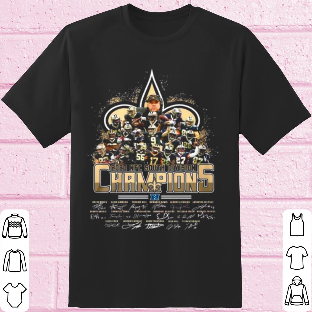 New Orleans Saints 2020 Nfc West Division Champions Signatures shirt 7