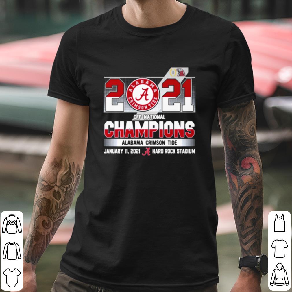 Original CFP Alabama 2021 National Champion Hard Rock Stadium shirt