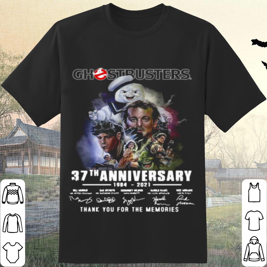 Original Ghostbusters 37th Anniversary Thank You For The Memories Signature shirt 7