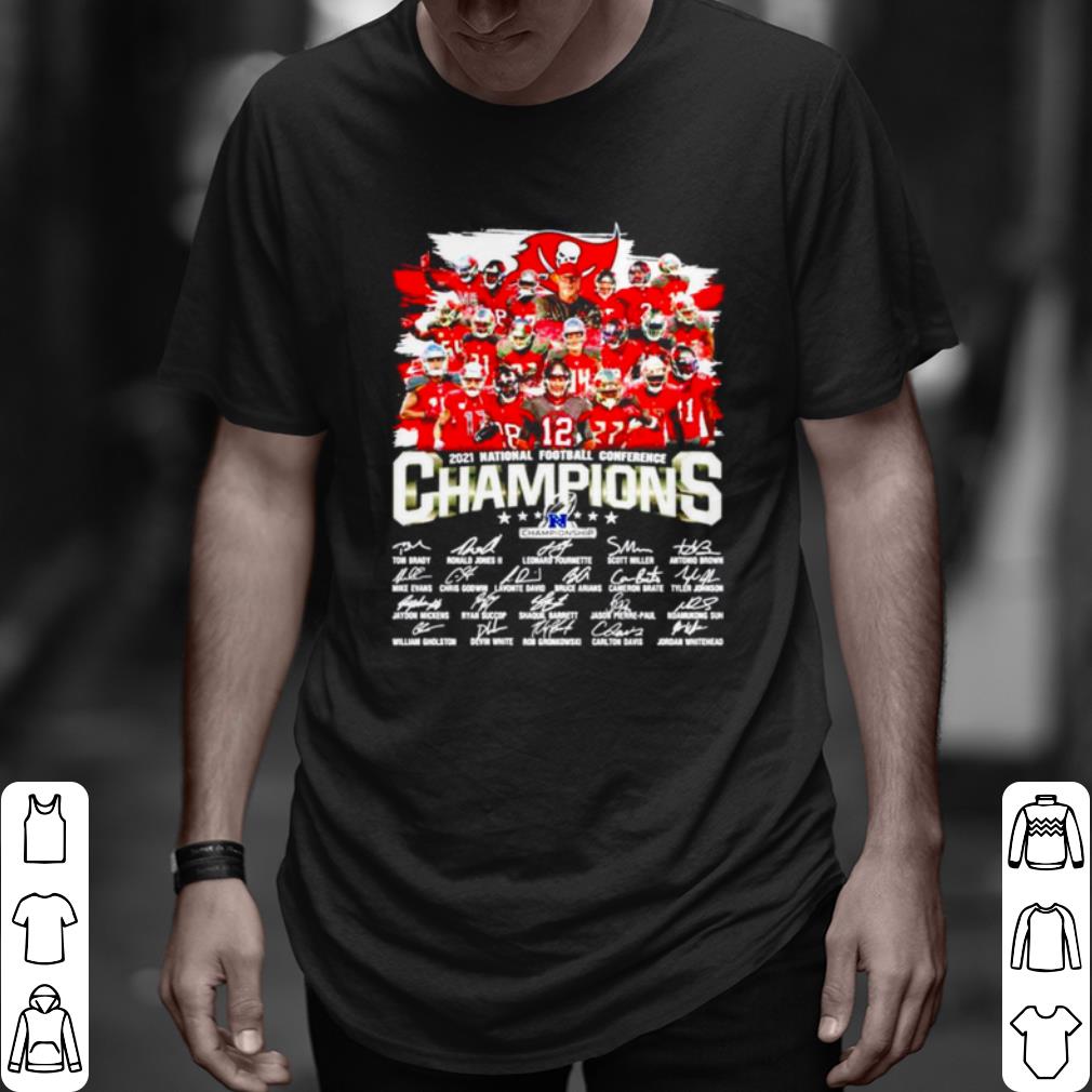 Cool Tampa Bay Buccaneers National Football Conference Champions Signatures shirt 7