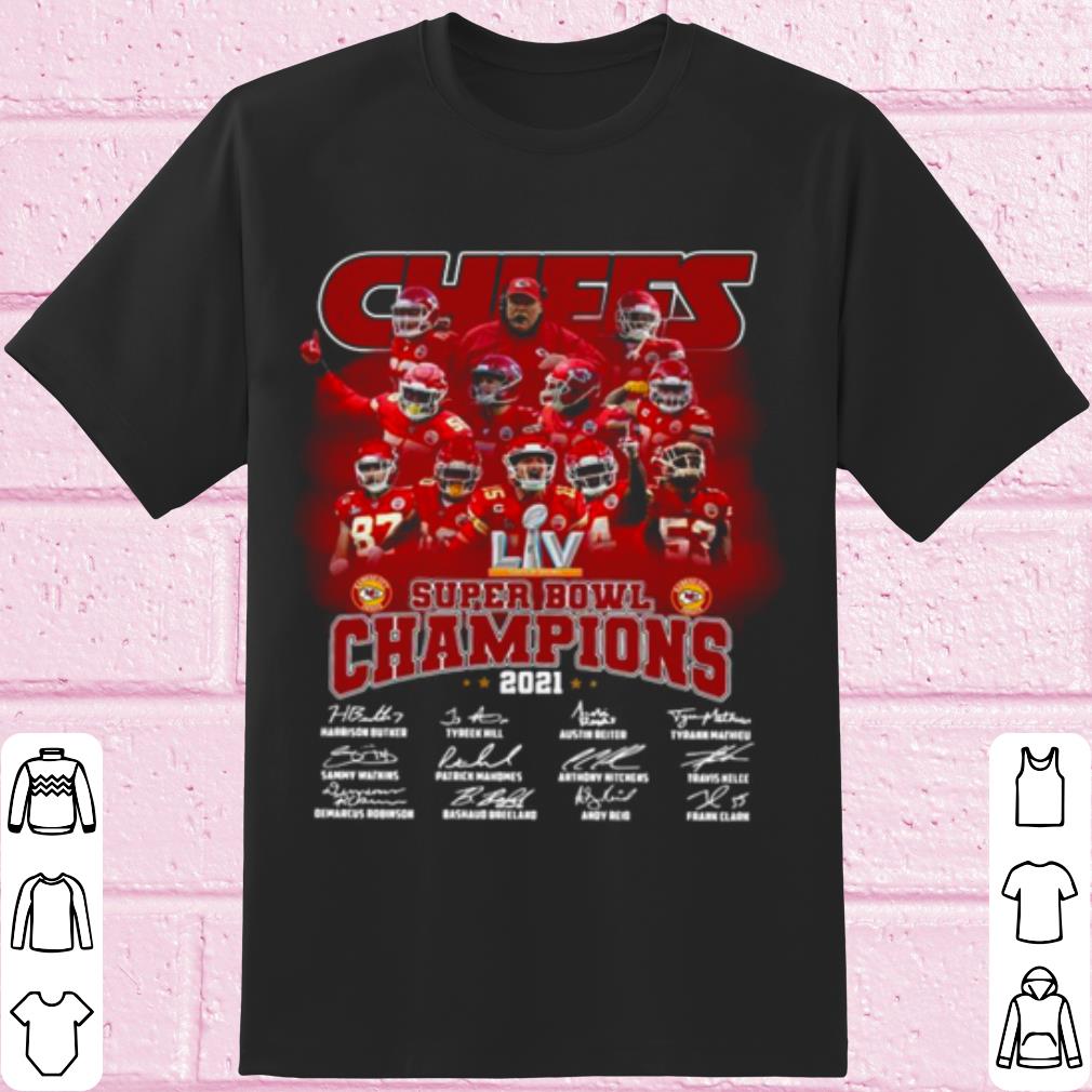Pretty Kansas City Chiefs Super Bowl Champions 2021 Signatures shirt 9