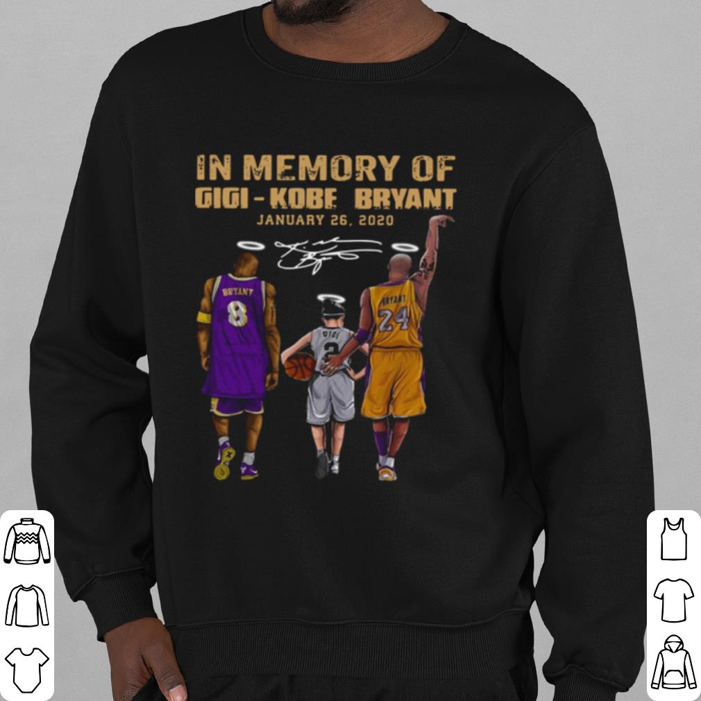 Original In memory of Gigi Kobe Bryant Signatures shirt