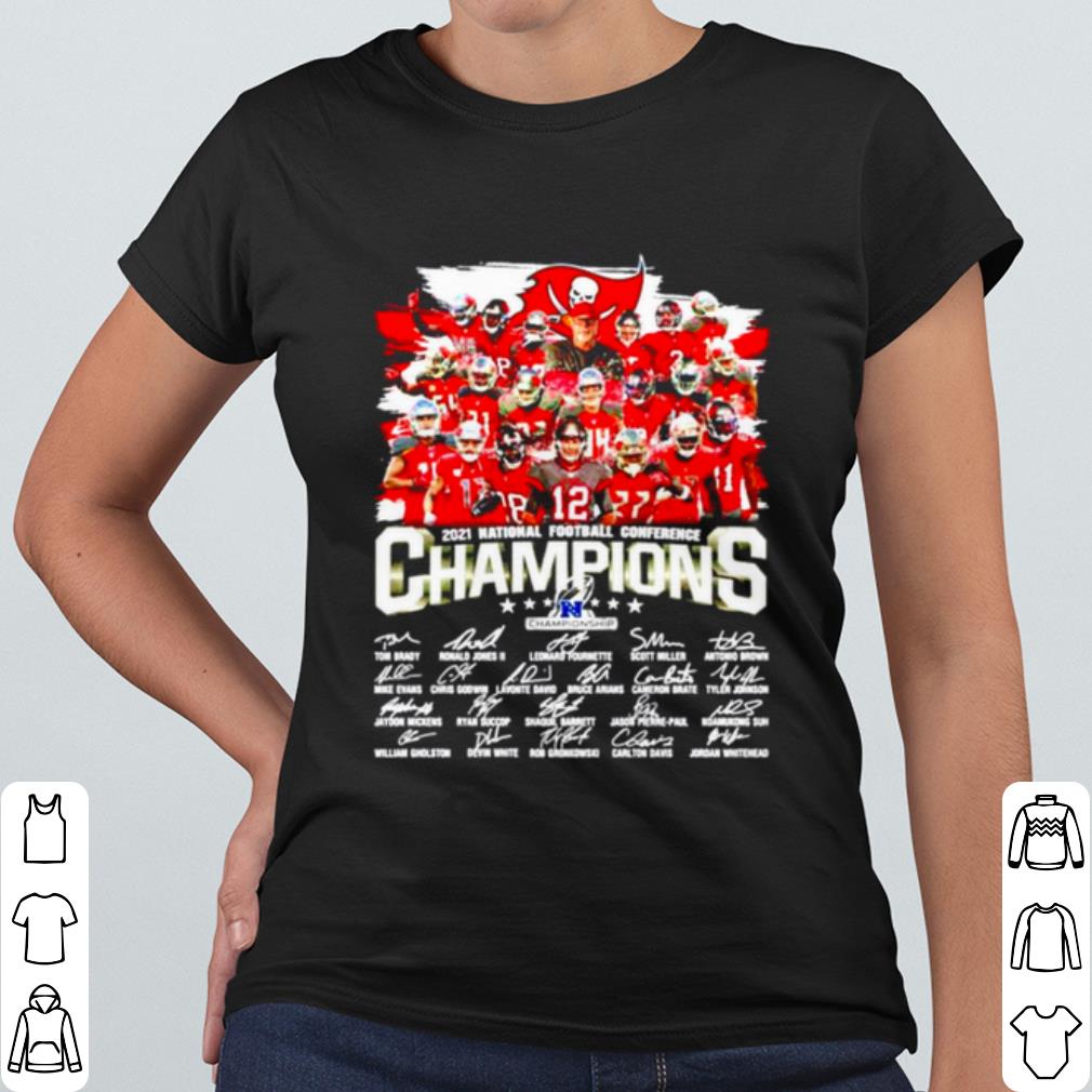 Cool Tampa Bay Buccaneers National Football Conference Champions Signatures shirt