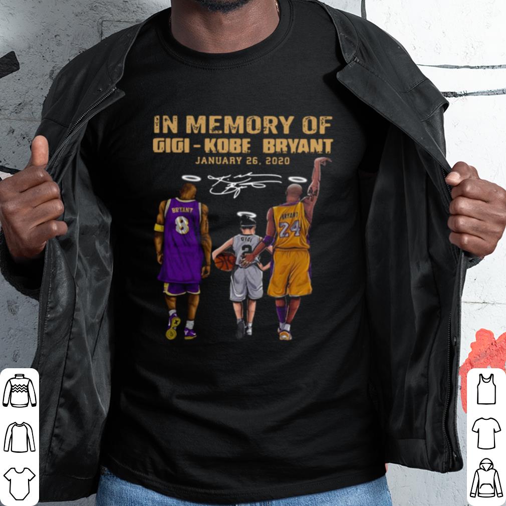 Original In memory of Gigi Kobe Bryant Signatures shirt 7