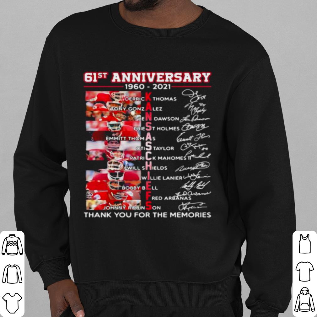 Original 61st Anniversary 1960 2021 Kansas Chiefs Thank You For The Signature shirt