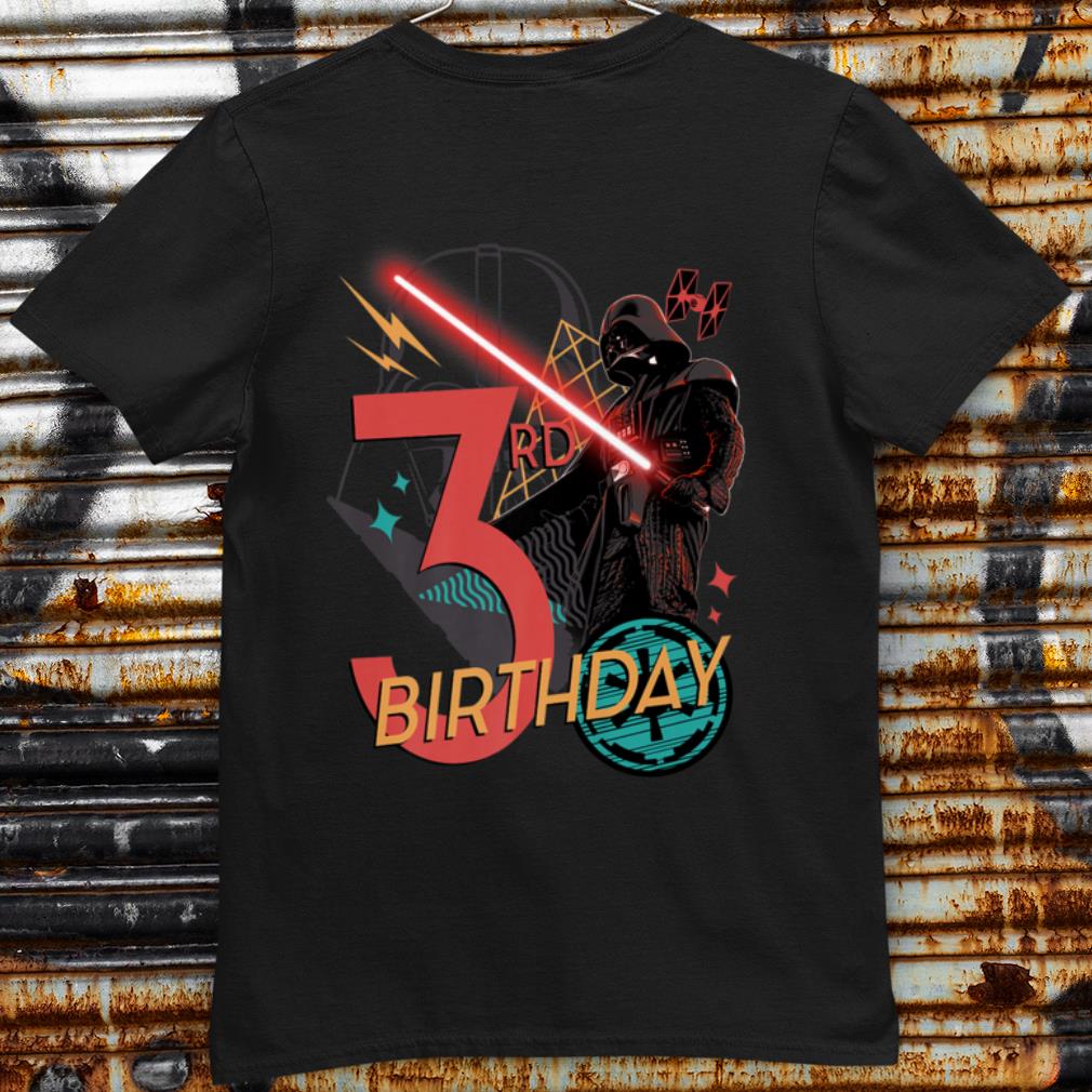 Cool Star Wars Darth Vader 3rd Birthday Abstract Background shirt 9