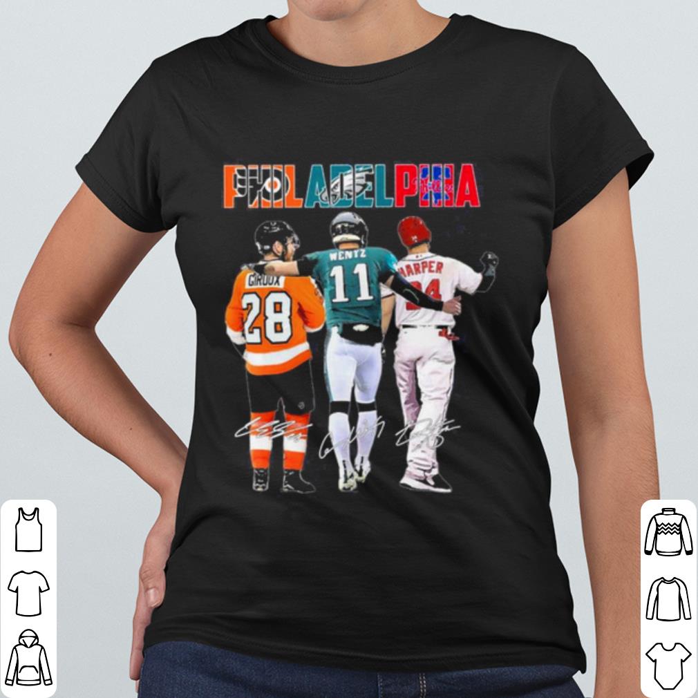 Hot Giroux Wentz Harper Philadelphia 2021 Signatures shirt