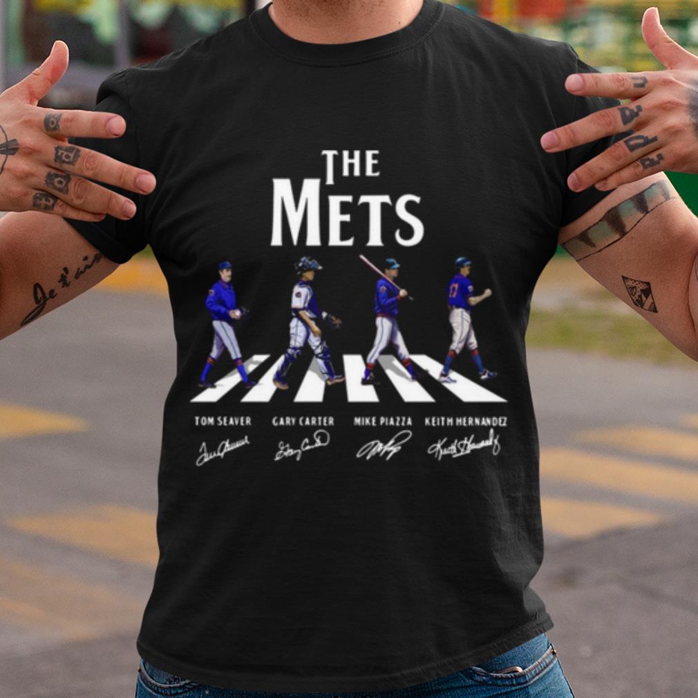 Pretty The New York Mets Abbey road 2021 signatures shirt 7