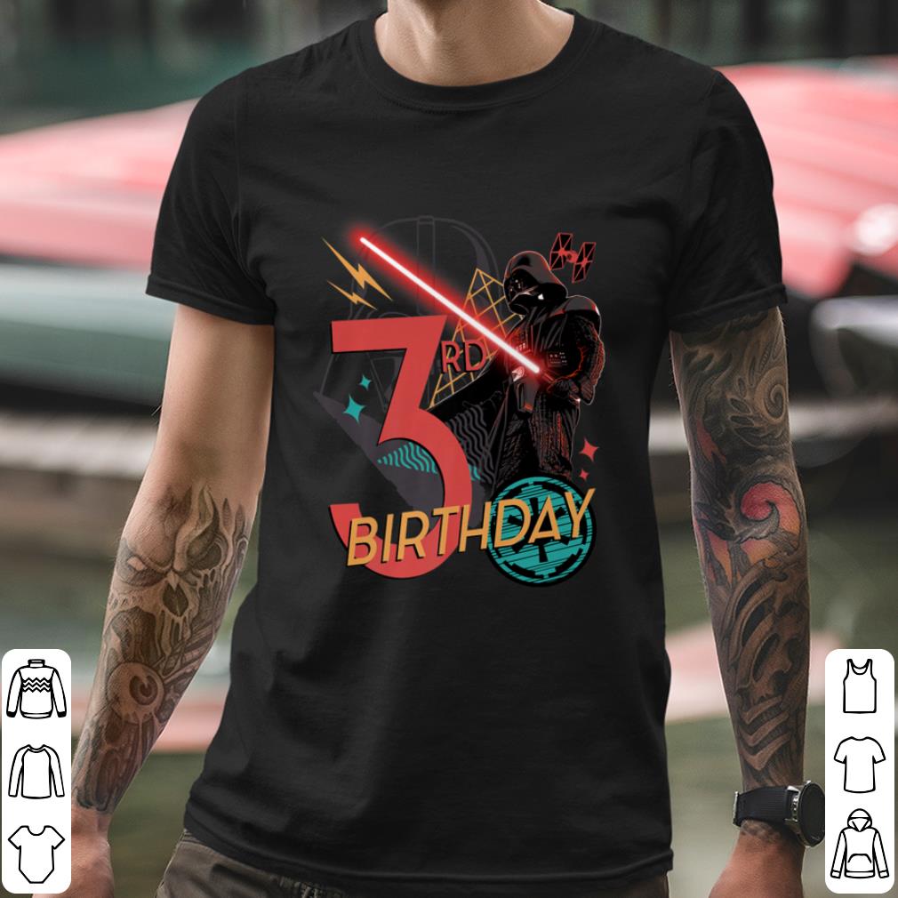 Cool Star Wars Darth Vader 3rd Birthday Abstract Background shirt