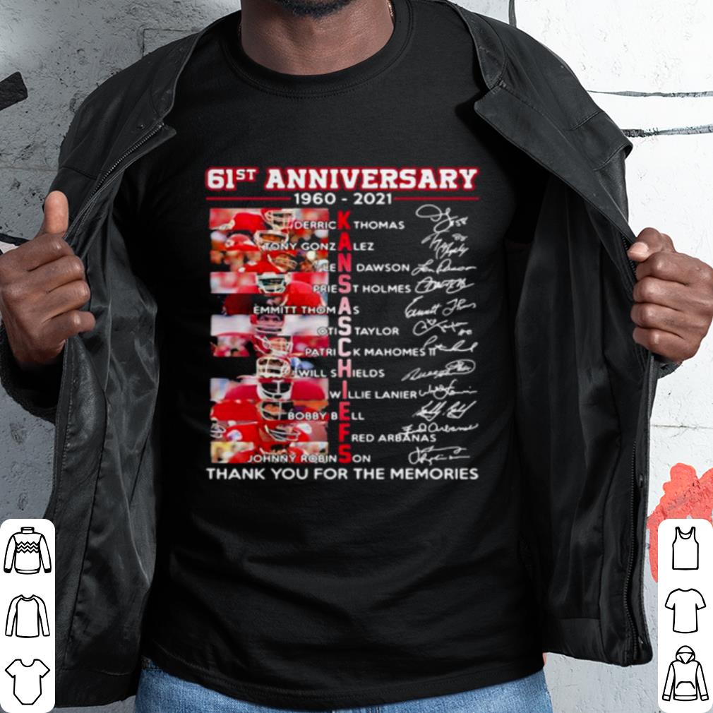 Original 61st Anniversary 1960 2021 Kansas Chiefs Thank You For The Signature shirt 7