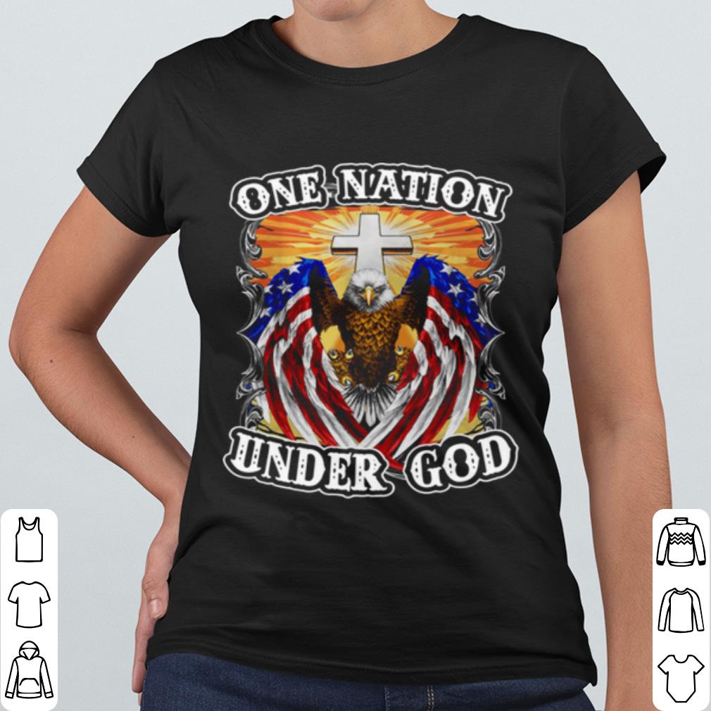 Cool Eagles American Flag One Nation Under God shirt