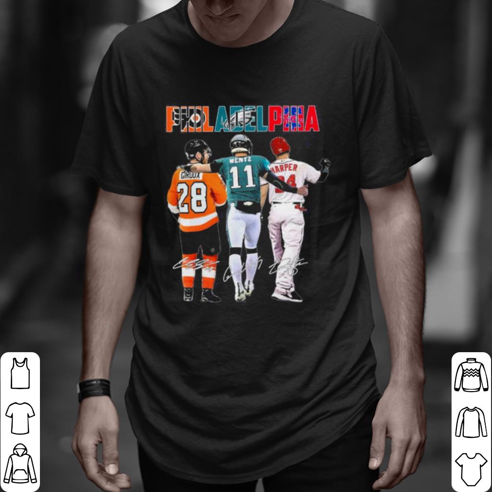 Hot Giroux Wentz Harper Philadelphia 2021 Signatures shirt 8
