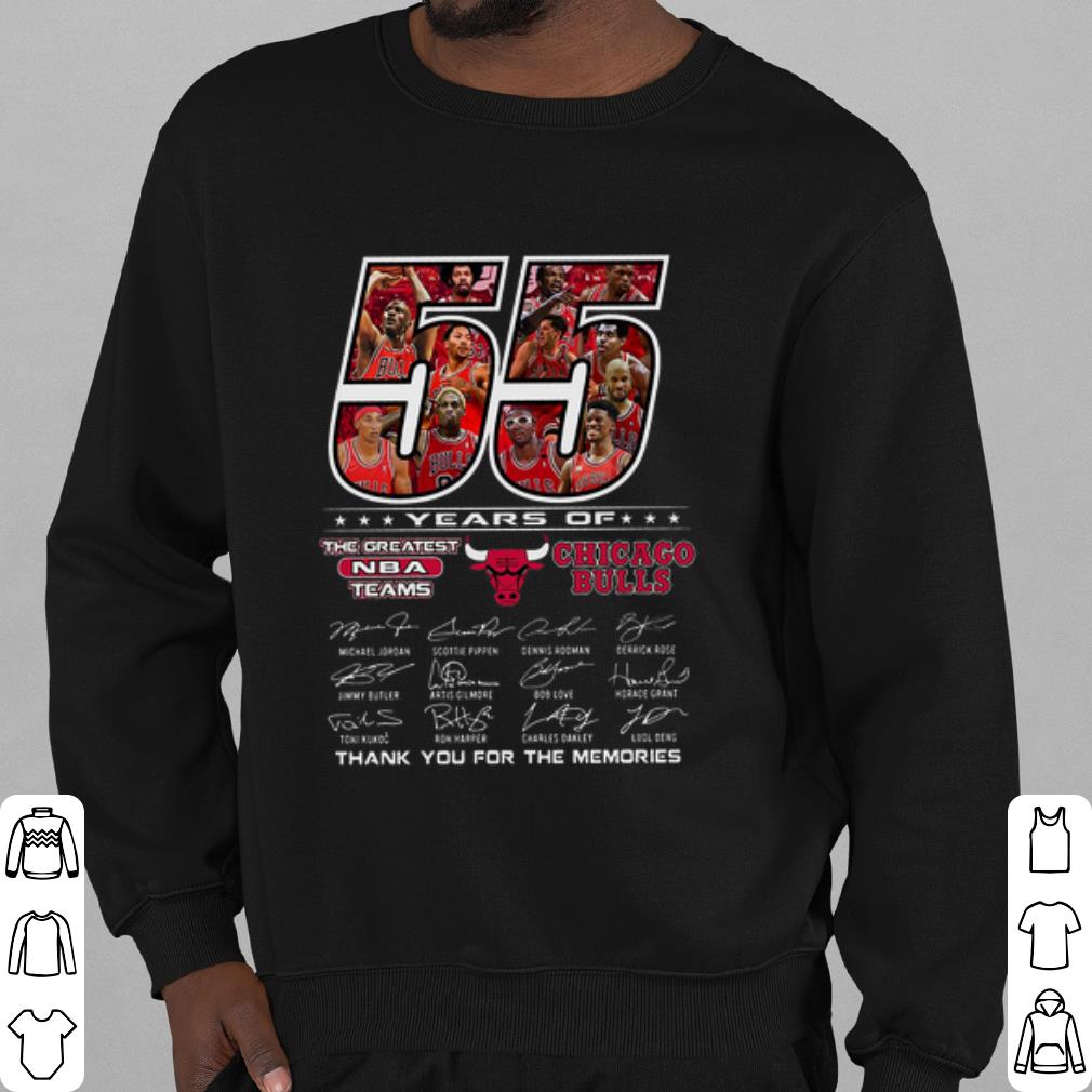Official 55 Years Of The Greatest NBA Teams Chicago Bulls Member Signatures shirt