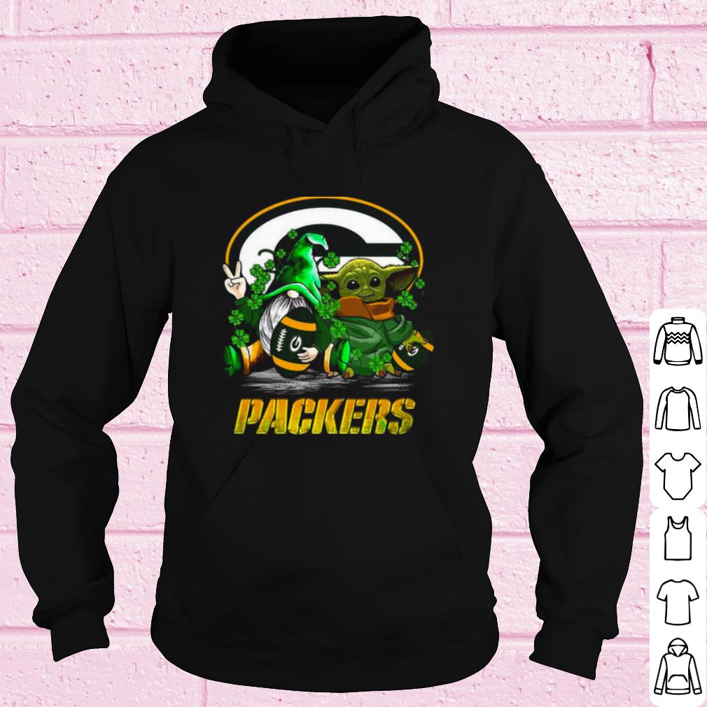 Official Baby Yoda and Gnome Green Bay Packers St Patrick's Day shirt