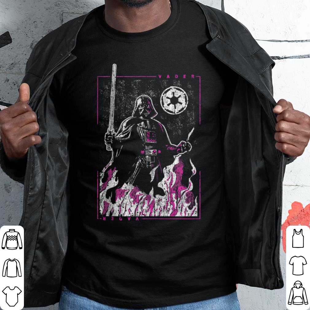 Pretty Star Wars Darth Vader Empire Emblem Pink Flame Portrait shirt 8