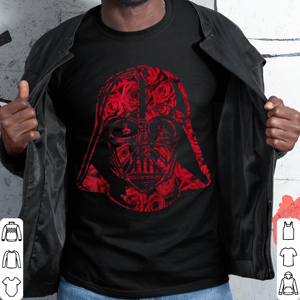 Pretty Star Wars Darth Vader Helmet Full Of Roses Graphic shirt 9