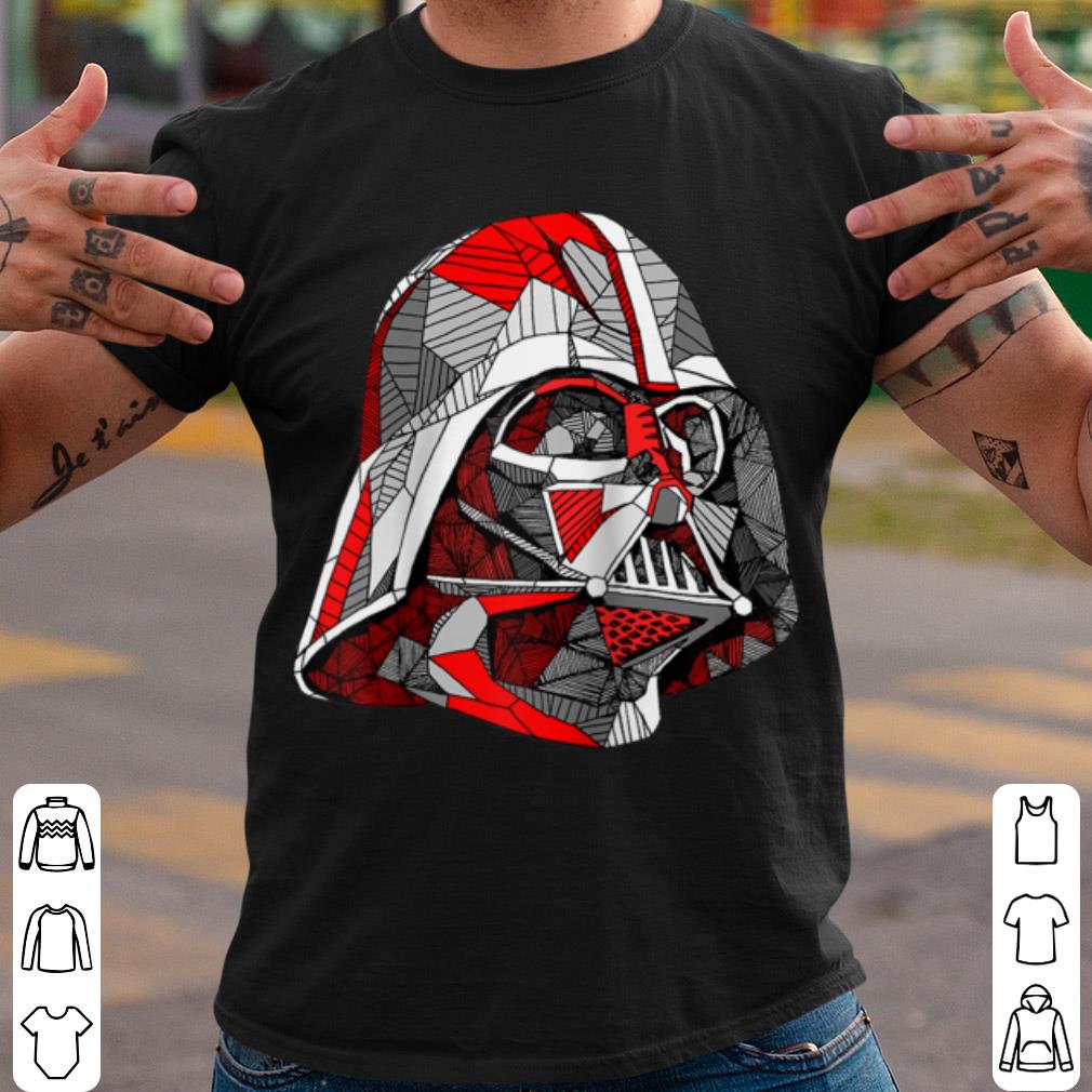 Official Star Wars Darth Vader Line Art Portrait Raglan Baseball shirt 9