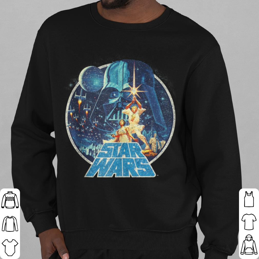 Hot Star Wars Darth Vader Luke & Leia Circle Fade shirt