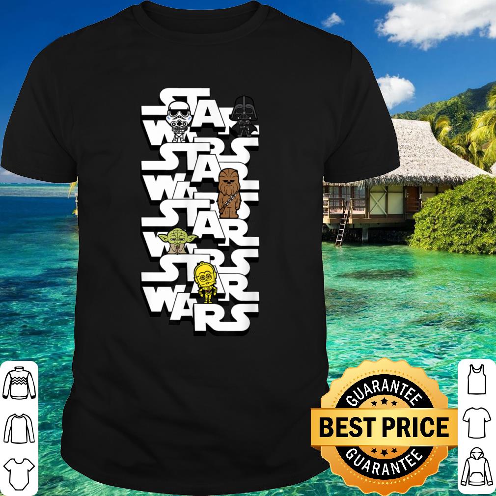 Cool Star Wars Logo Darth Vader Yoda Kawaii Characters shirt 9