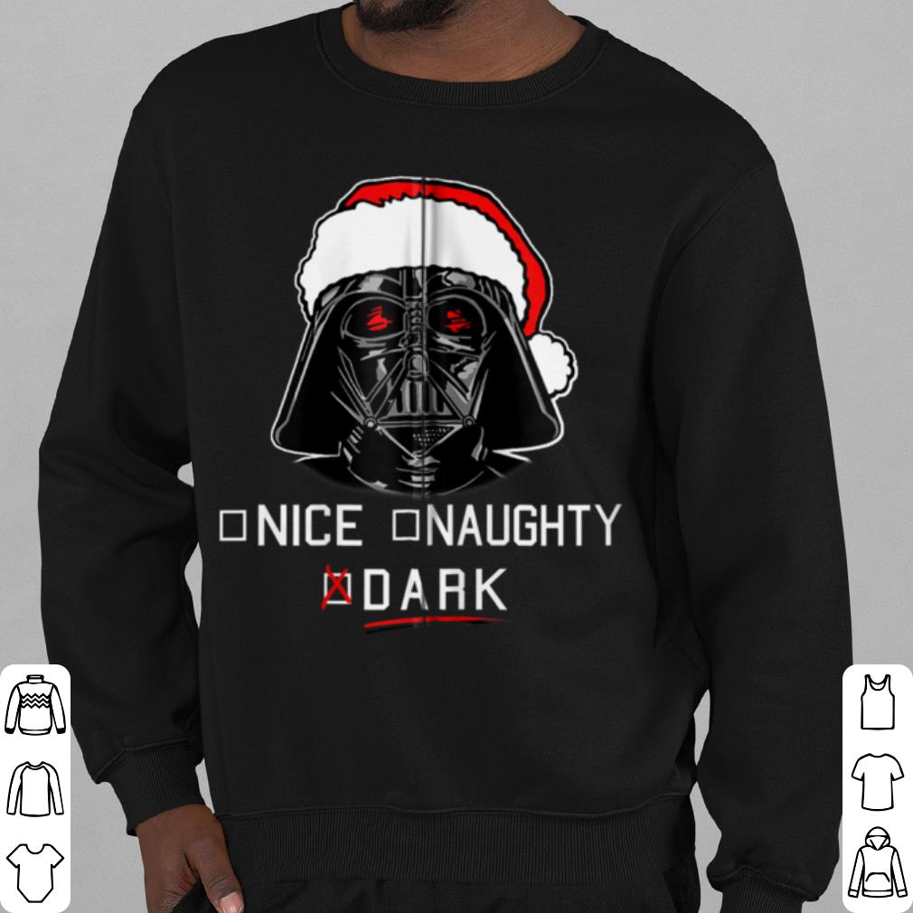 Official Star Wars Darth Vader Naughty Nice Dark Holiday shirt