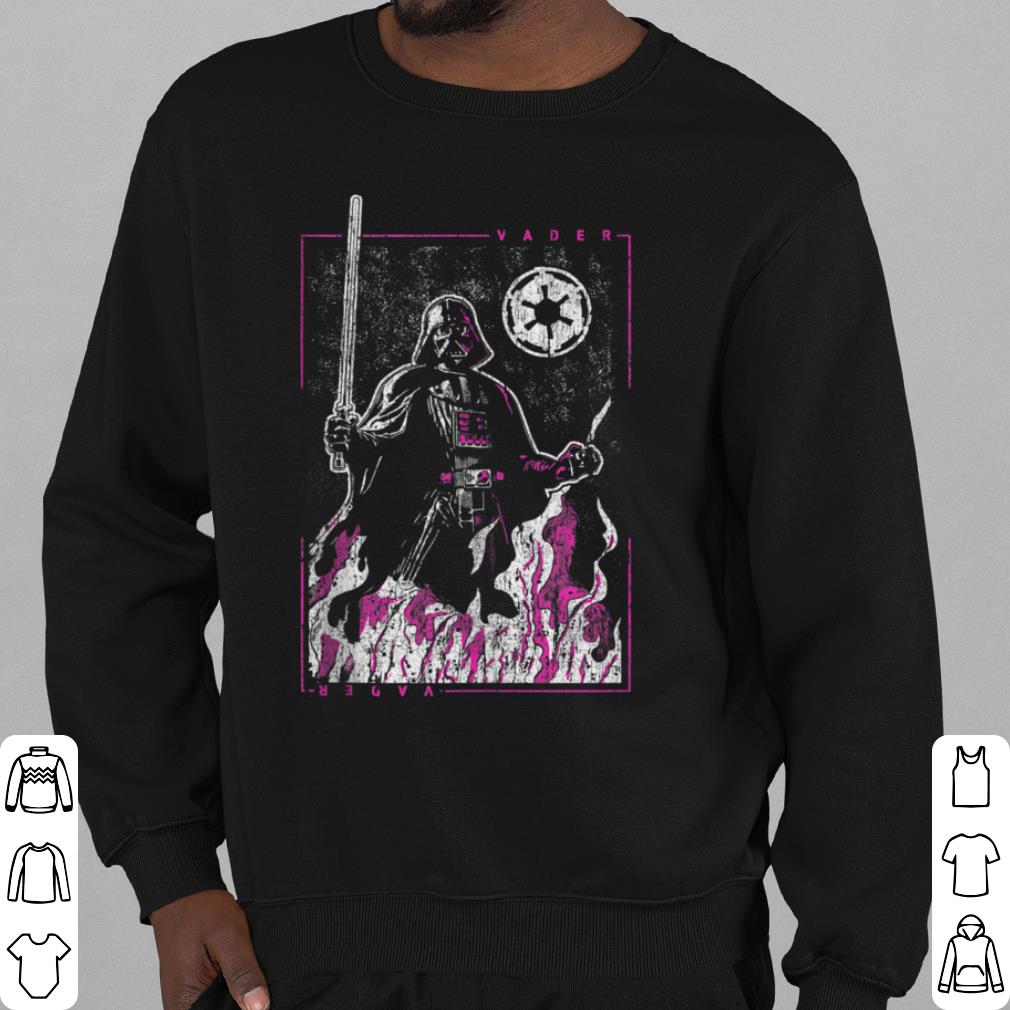 Pretty Star Wars Darth Vader Empire Emblem Pink Flame Portrait shirt