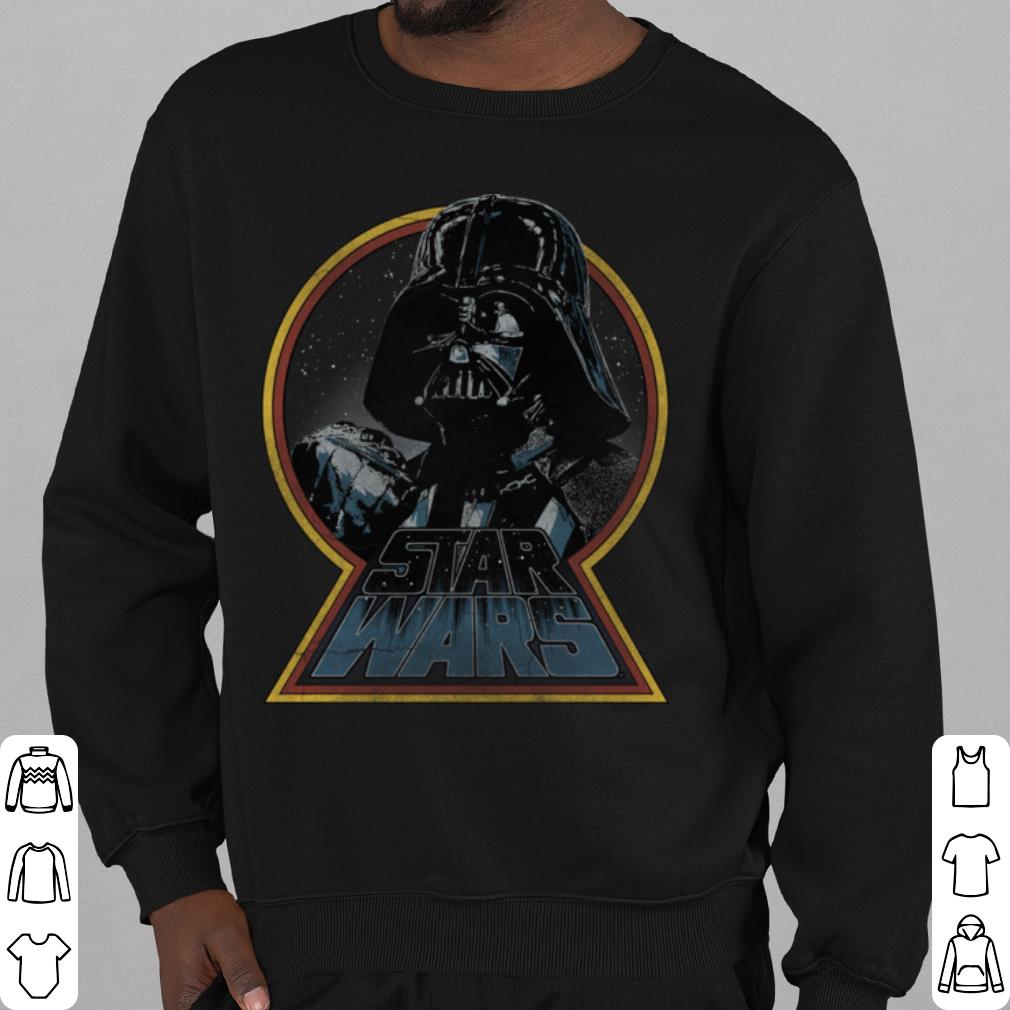 Official Star Wars Darth Vader Distressed Key Hole Portrait Pullover shirt